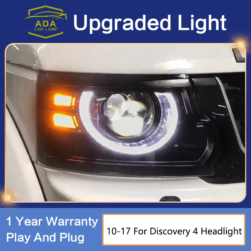 

Модель автомобиля для Land Rover Discovery 4 2010-2017, все светодиодные передние фары, запасные дневные ходовые огни