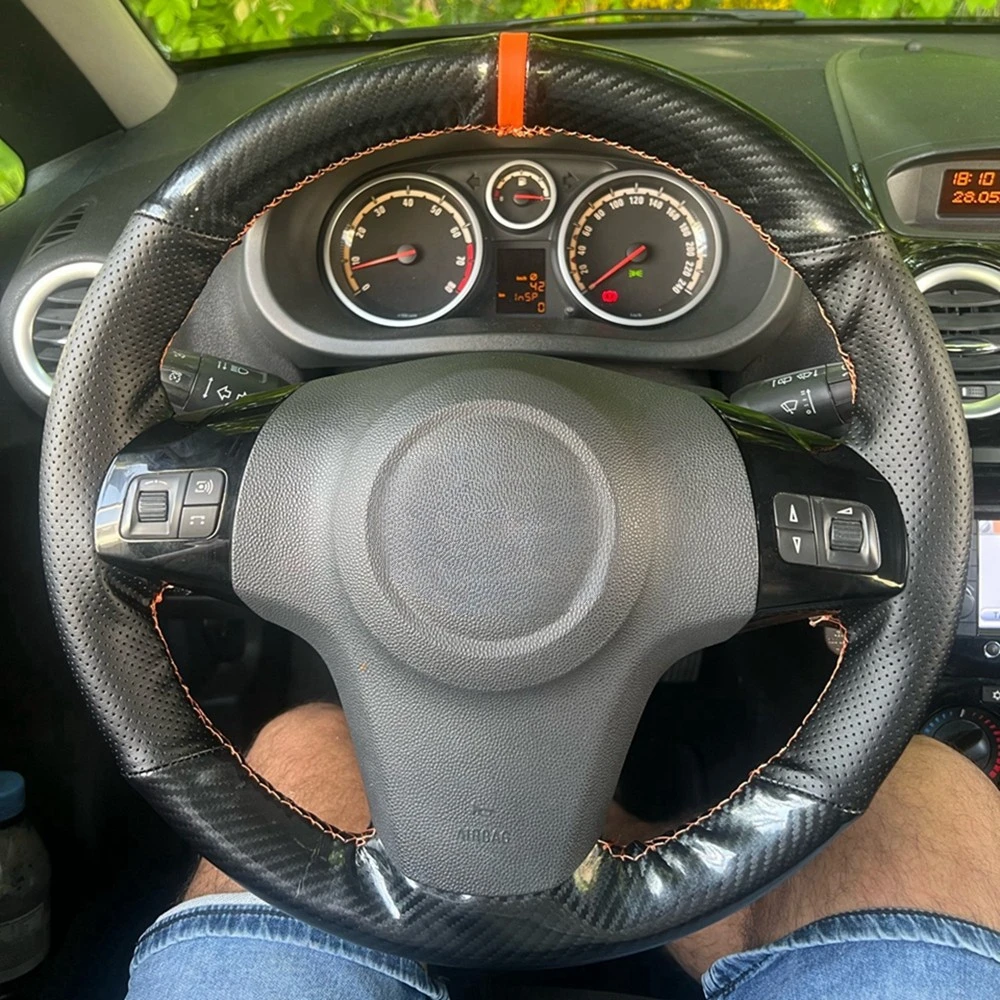 MEWANT 3D Style Steering Wheel Cover - Perfect Fit For Opel Corsa D & Chevrolet Niva