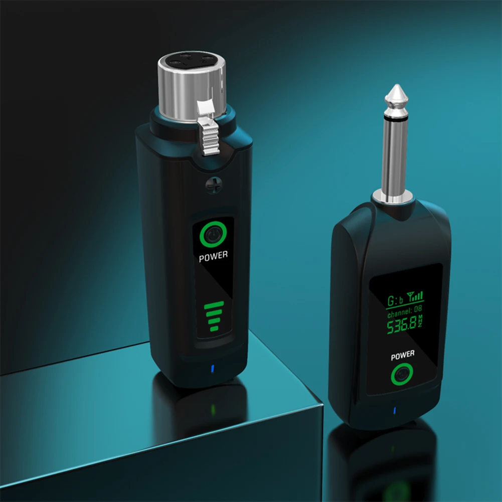 Wired To Wireless Microphone System 510.00-590.00MHz Dynamic Handheld Microphone Instrument For Electric Guitar/Bass Audio Mixer