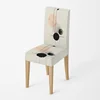 Abstract Geometric Botanical Illustration Chair Cover Morandi Color ins Style Living Room Non-Slip Chair Cover 3