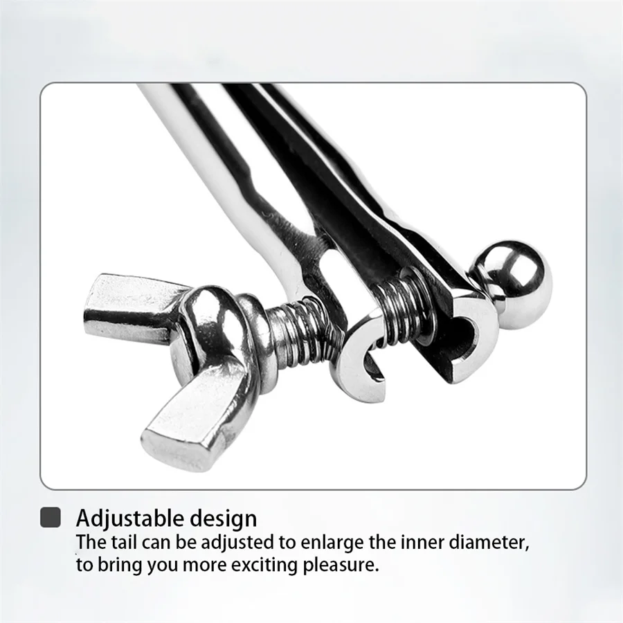 Penis Sex Toys Male Masturbators Adjustable Metal Insert Urethral Dilator Catheter Sexy Erotic Horse Eye Plug Stick Penis Plug Sex Toys For Man