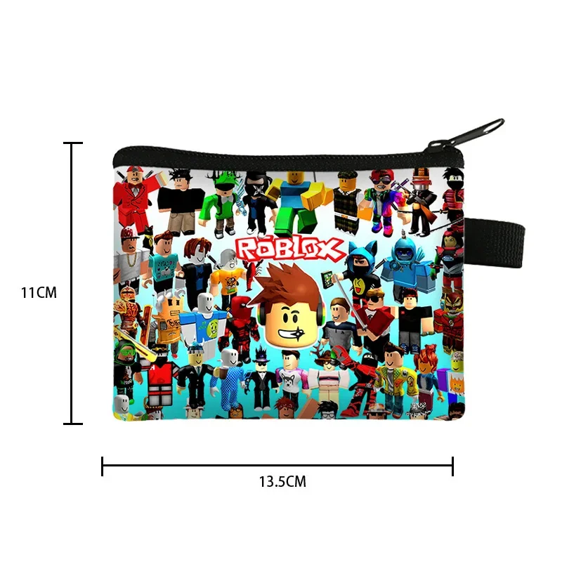 New Roblox Children\'s Coin Purse Student Portable Cartoon Small Wallet Coin Key Polyester Storage Bag Children\'s Toys Gifts