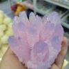 800g New ！！Hot order Beautiful pink Ghost phantom Quartz Crystal Cluster Healing Specimen 1pcs 4