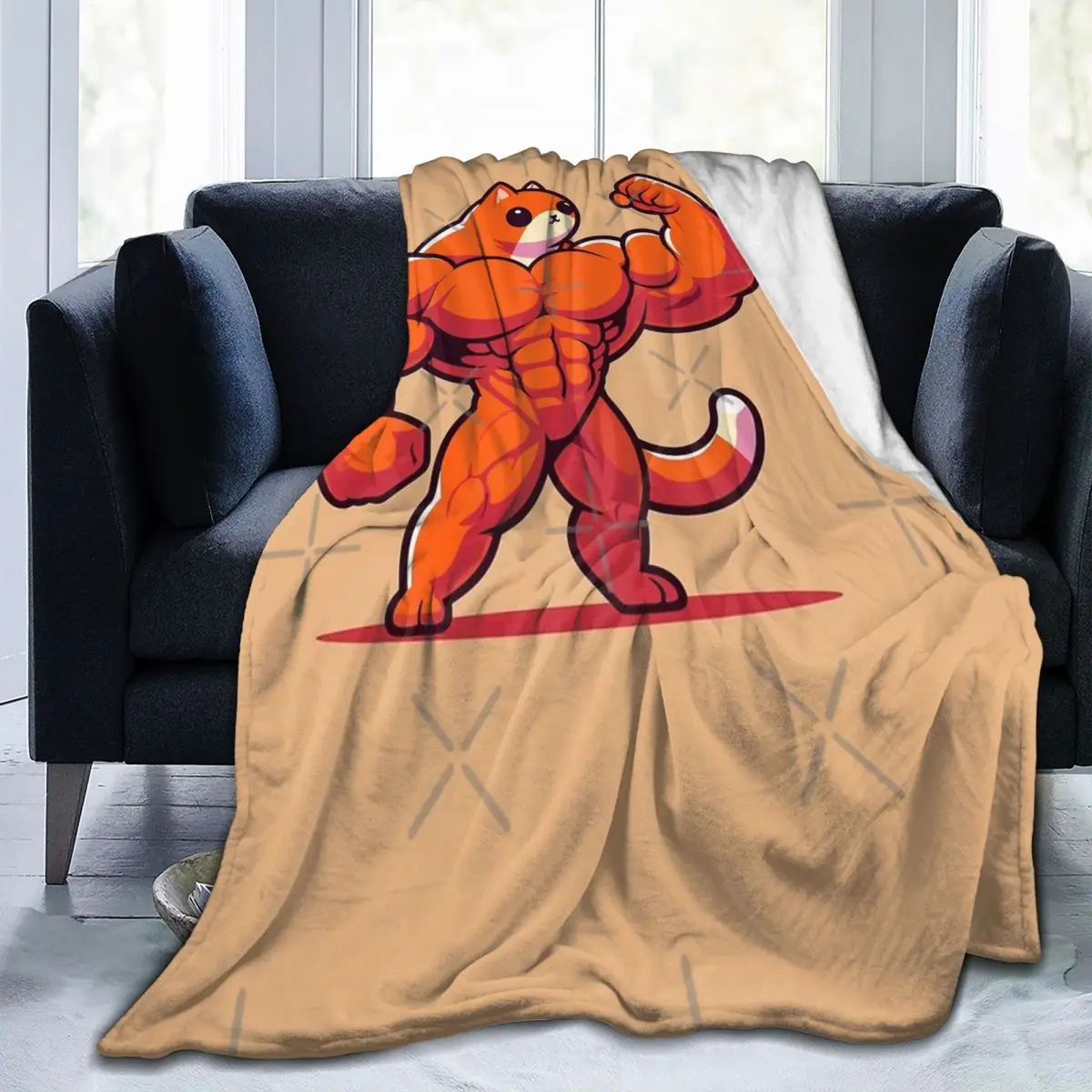 

Muscular Cat Ultra-Soft Micro Fleece Blanket Blanket Personalized Warm For Bedroom Multi Style