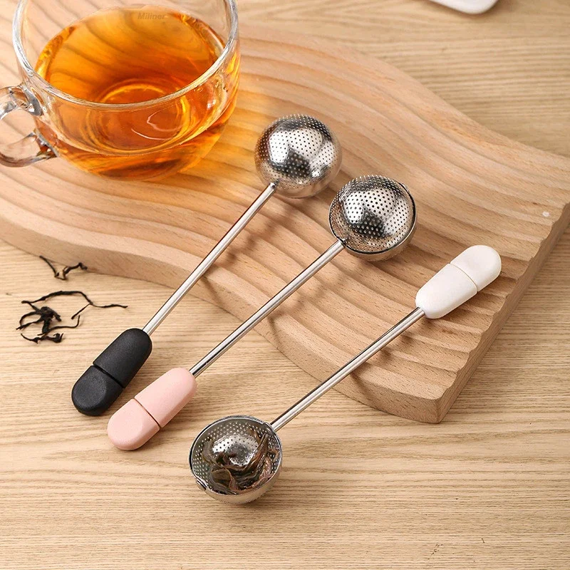 Rotatable Stainless Steel Tea Infuser Teapot Spice Tea Strainer for Loose Tea Fine Mesh Reusable Filter Teaware Accessories tea infuser tea strainer tea filter