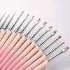 13Style Pink Gradient Handle Nail Drawing Brushes For Manicure Lines Painting Gradient UV GEL Extension Builder Drawing Pen 5