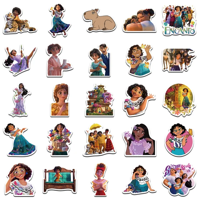 10/50PCS New Encanto Mirabel Kids Toy Stickers Disney Cartoons Movie Kawaii Fashion Anime Sticker for Laptop Phone Fridge Decor 4