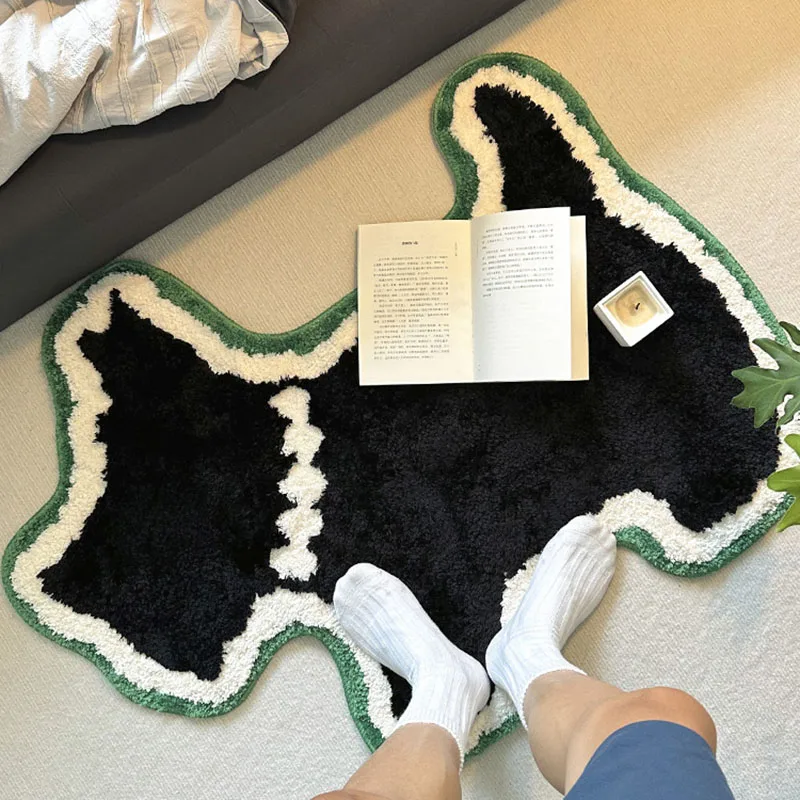 

Puppy Bedroom Bedside Rug Non-slip Soft and Comfortable Living Room Entrance Hall Machine Washable and Wipeable Carpet Easy Care