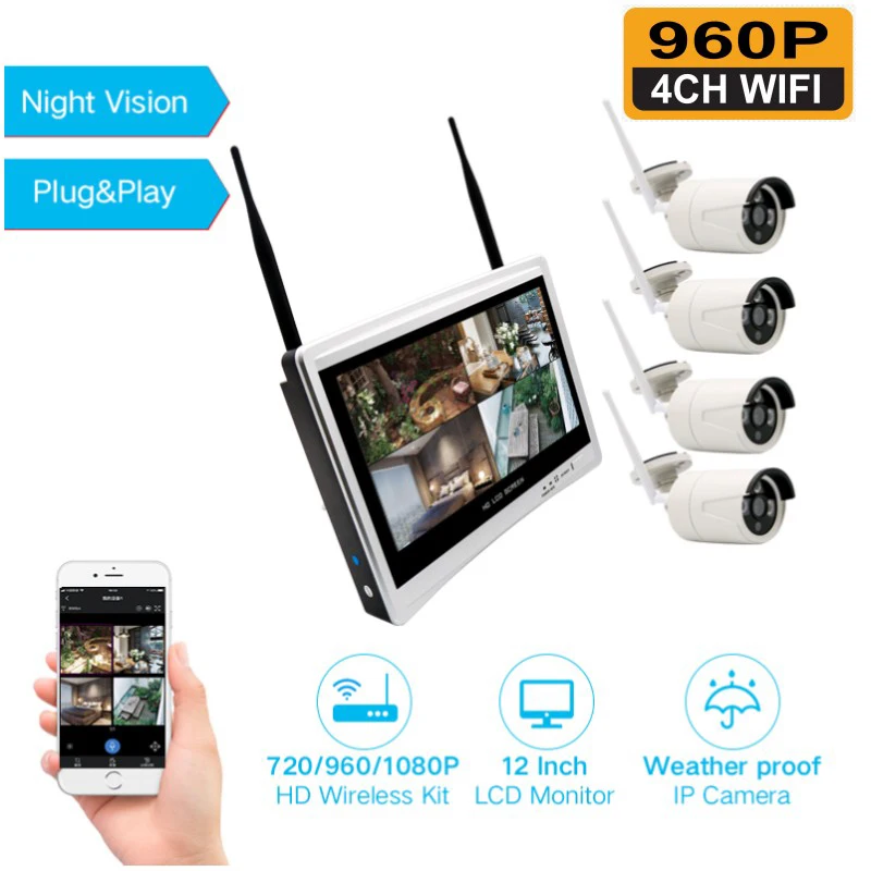 2MP H.265 Ultra HD Video Smart Home Security System 4CH Waterproof