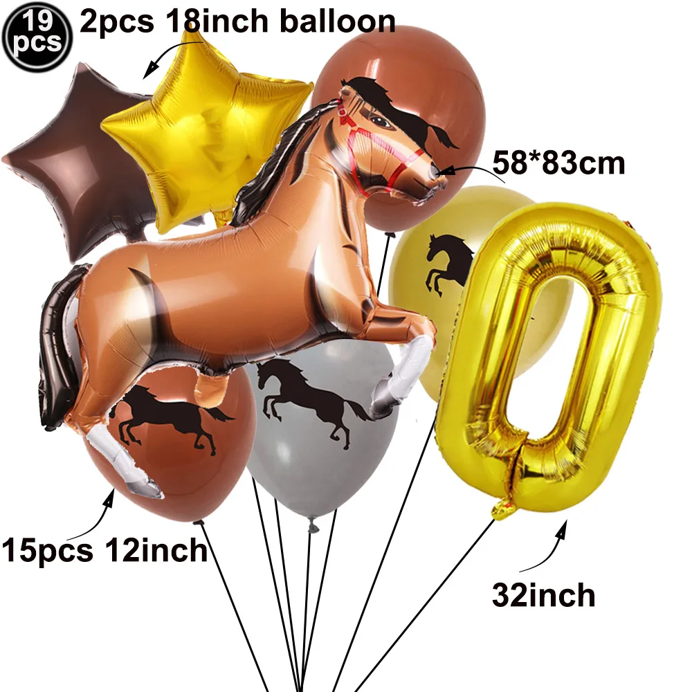 Horse Balloon kits Horse Shaped Balloon Aluminum Foil Horse Balloon Horse Themed Decor for Birthday Baby Shower Cowboy Party