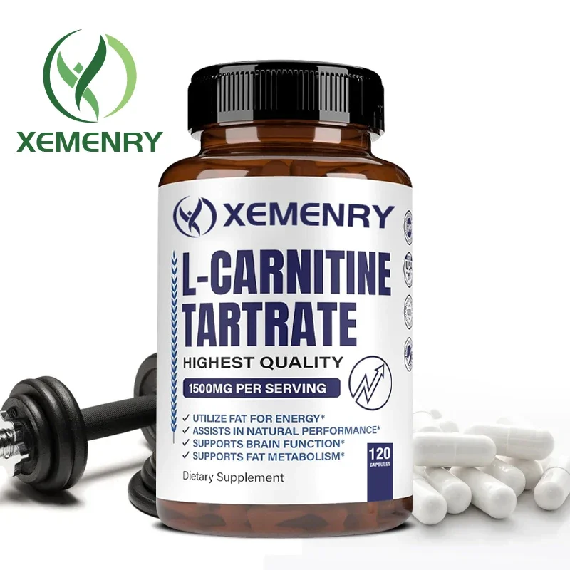 

L-Carnitine Tartrate Capsules 1500 Mg - Boosts Men's Natural Energy, Boosts Metabolism and Relieves Fatigue