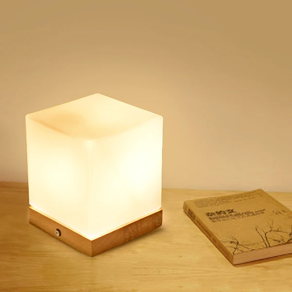 

The product can be customized.Creative wooden table lamp, cozy bedroom, solid wood bedside lamp, study room, children's