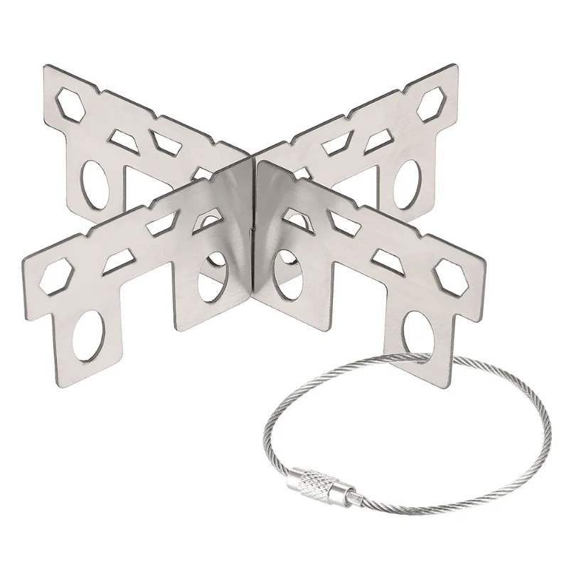 Alcohol Stove Cross Stand Support Rack - Draagbare RVS Stand