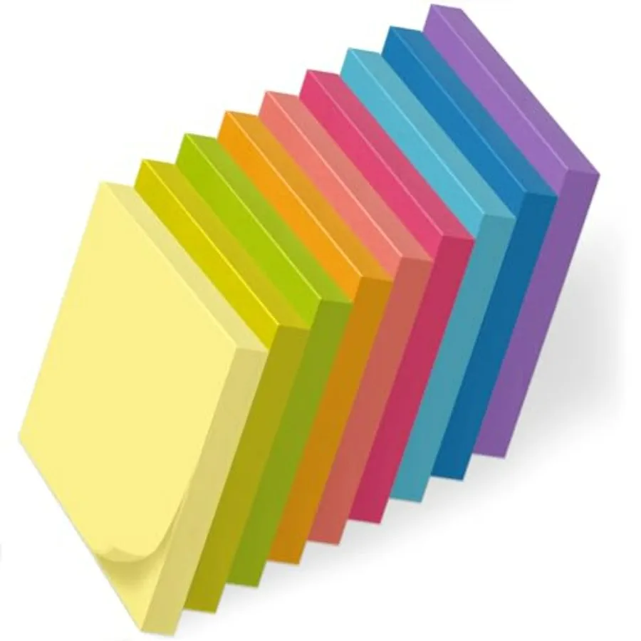 Colorful 3x3 Inches Sticky Notes Pack
