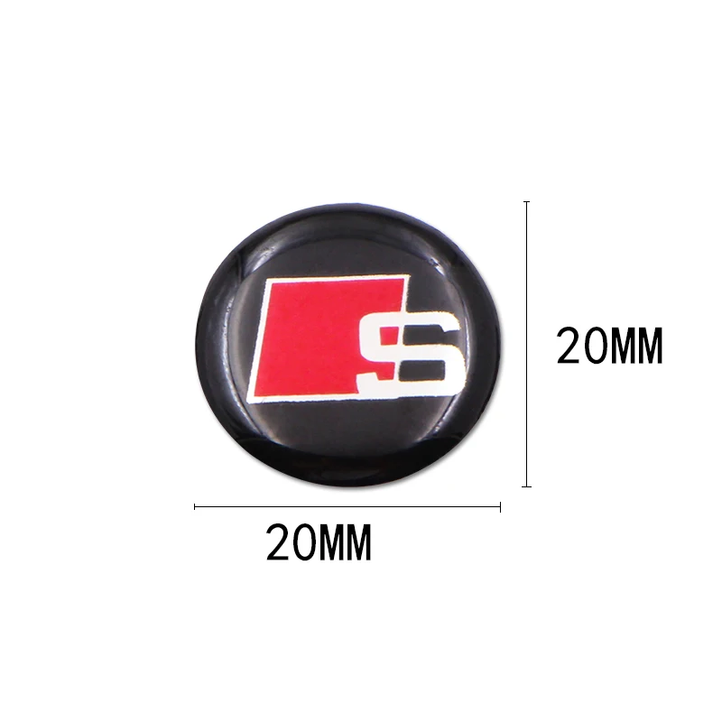 1pcs Car Knob Stickers for Audis Sline TT A1 A2 A3 A4 A5 A6 A7 A8 8P B6 B7 B8 C6 C7 Q5 Q7 RS3 RS4 RS5 RS6 RS7 S3 S4 S5 S6 S7 S8