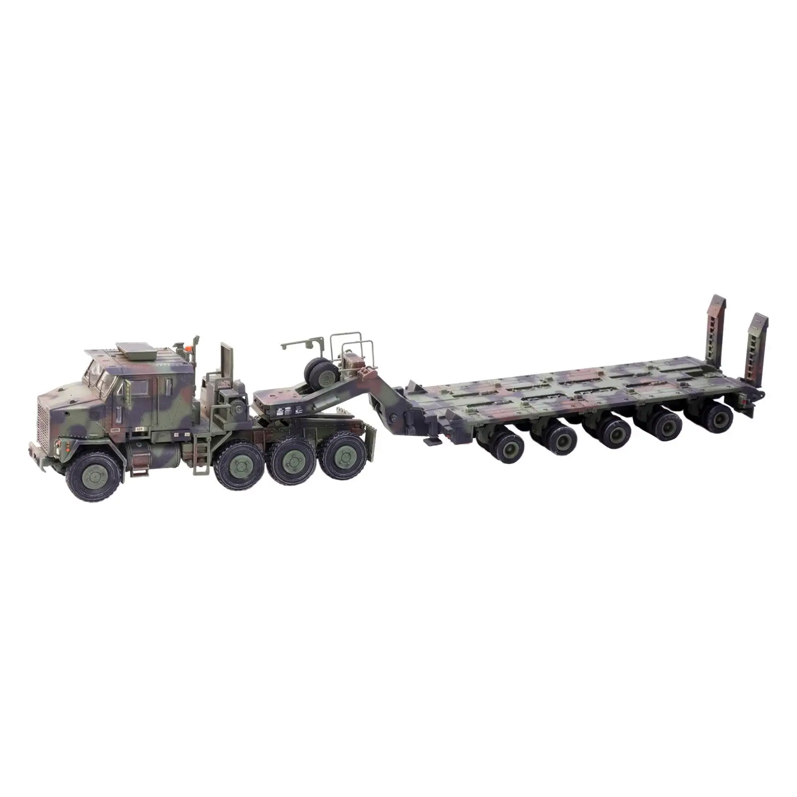 

1:72 Scale M1070 Heavy Equipment Transporter Display Ornaments Tractor Truck Model for Children Boy Tabletop Decor Birthday Gift