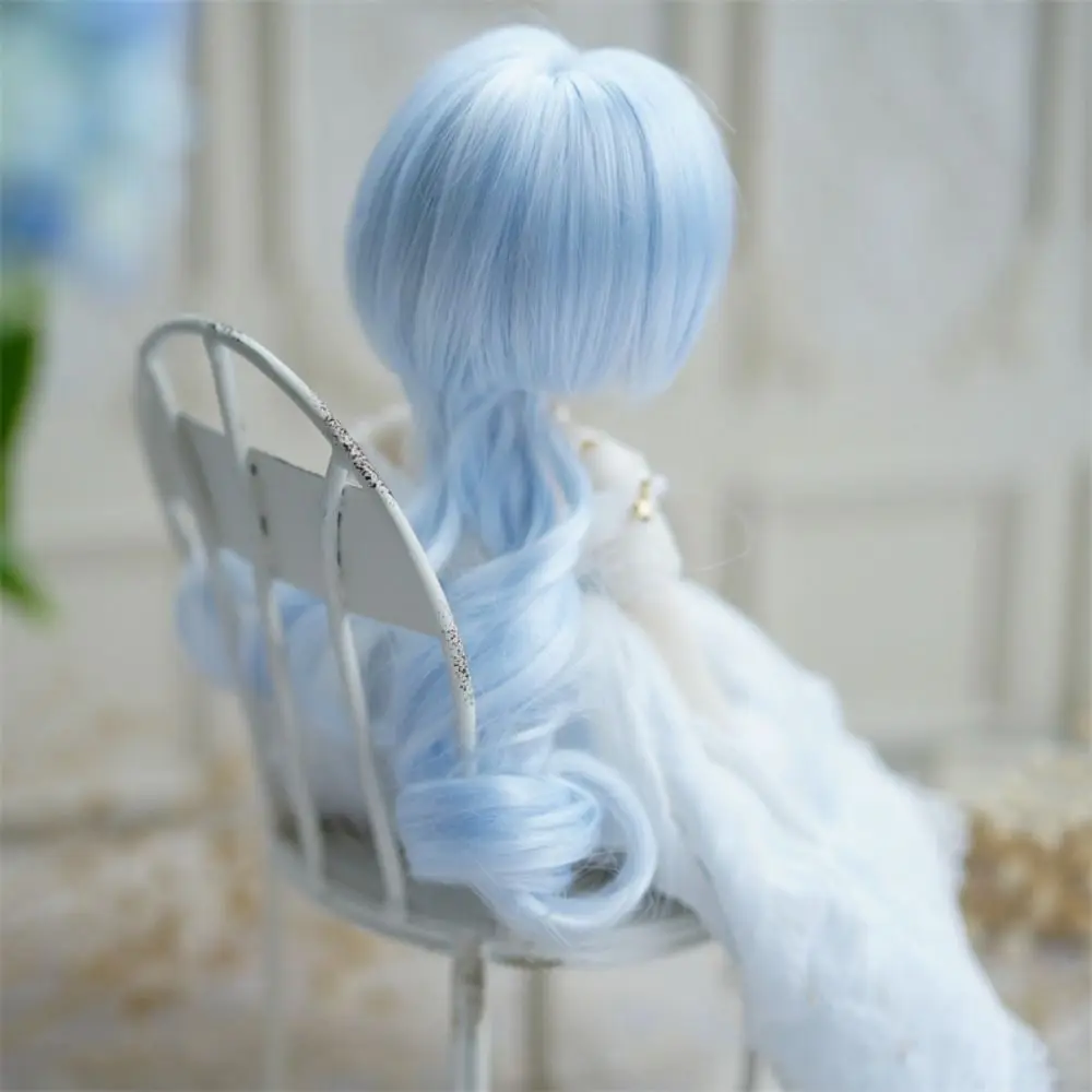 Optional Multicolor Bjd Wig High Temperature Fiber Curly Hair BJD SD Hair Handmade Cute Bjd Wig Accessories Girls Toys