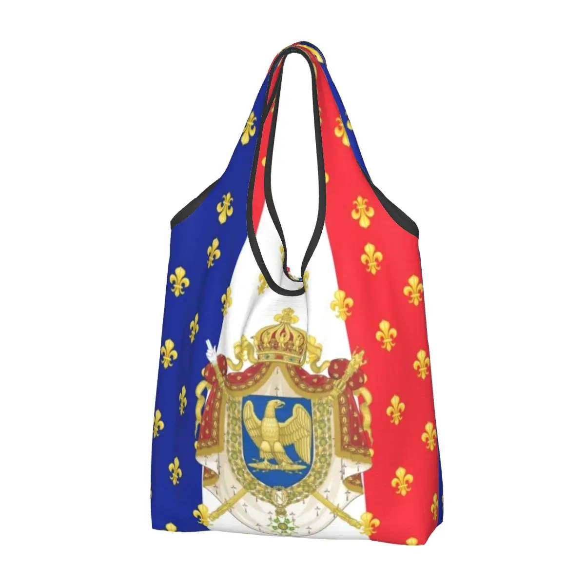 

Модная сумка-шоппер с принтом Королевский стандарт флаг Наполеона Франция сумка-шоппер Портативная сумка на плечо сумка-герб во французской империи