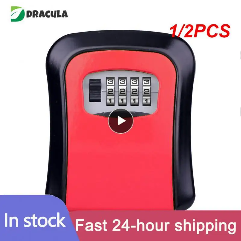 

1/2PCS Password Key Box Decoration Key Code Box Key Storage Lock Box Wall Mounted Password Box Outdoor Key Safe Lock Box
