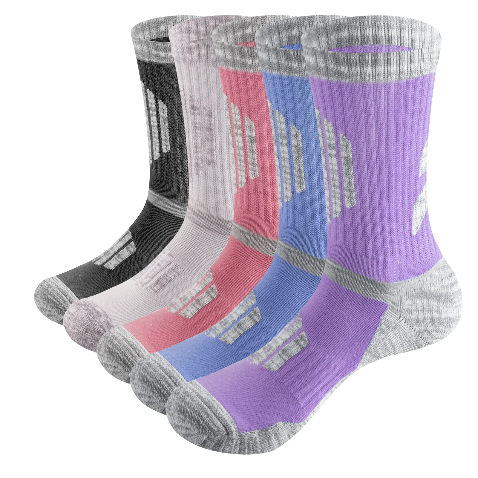 Women Hiking Socks 5 Pairs Womens Hiking Socks Size 36-43 EU