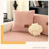 Solid Sherpa Anti-Slip Sofa Cover with PU label Decor for Living Room Coush Seat Cover, Universal Sofa Slipcover Furniture Towel 5