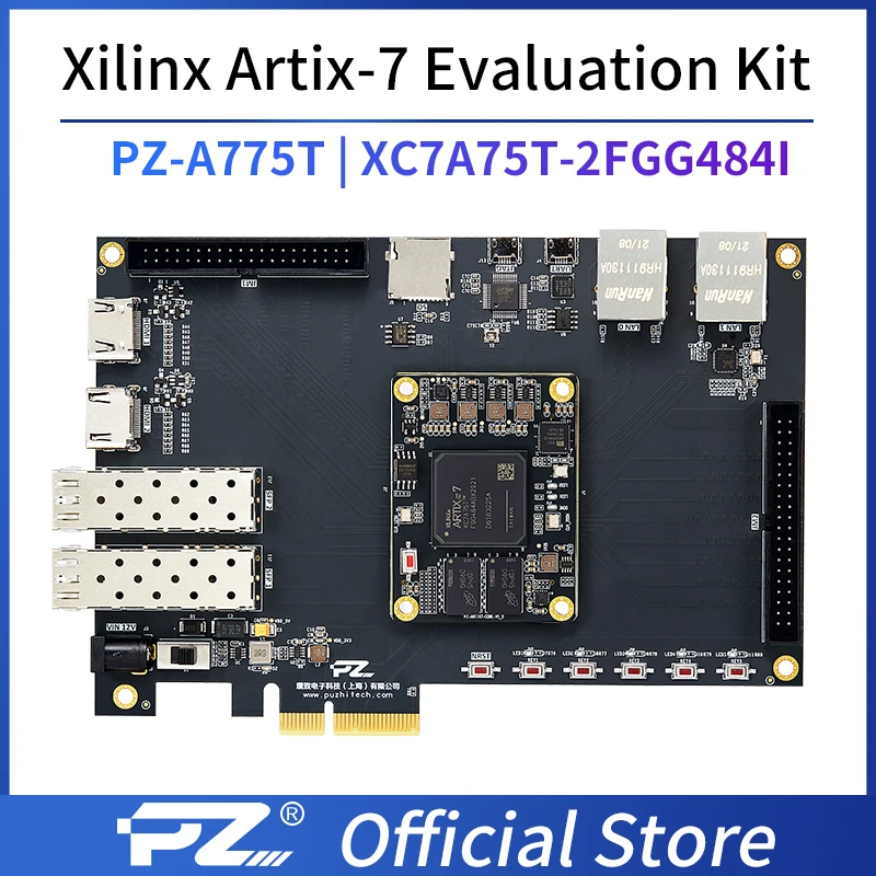 

Puzhi PZ-A775T-KFB Evaluation Kit Xilinx Artix-7 XC7A75T FPGA Development Board PCIE HDMI Industrial Grade