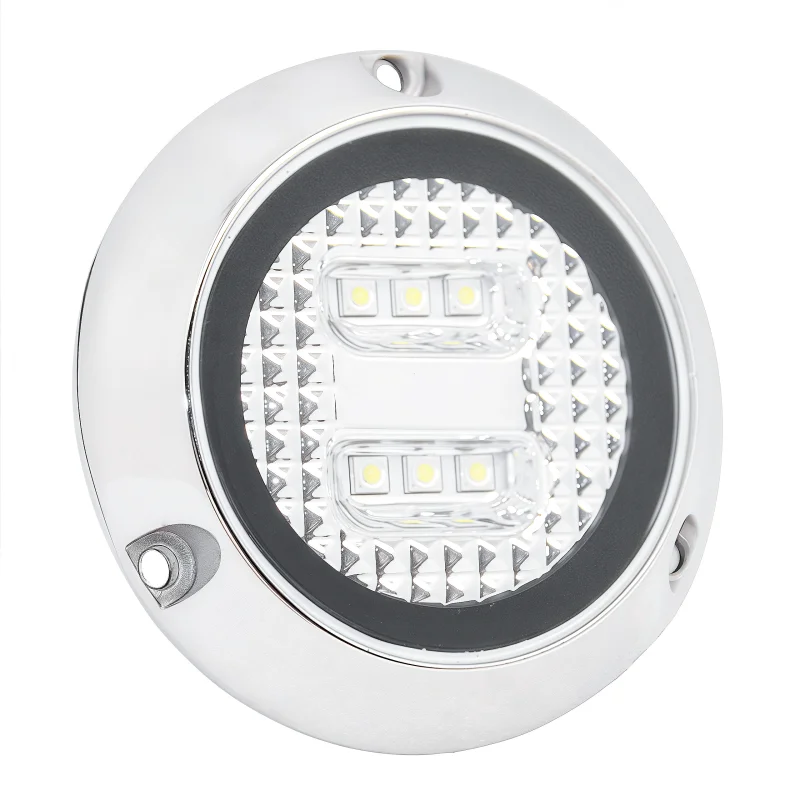 빠른 배송 18W 30W RGB RGBW IP68 야간 녹색 해양 수영장 선박 잠수함 후면 바닥 트랜섬 수중 요트 LED 보트 조명