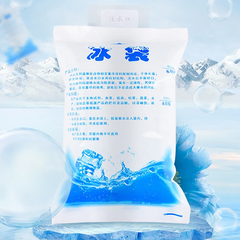 Reusable Gel Ice Pack Insulated Dry Cold Ice Pack Gel Cooling Bag Food Fresh
