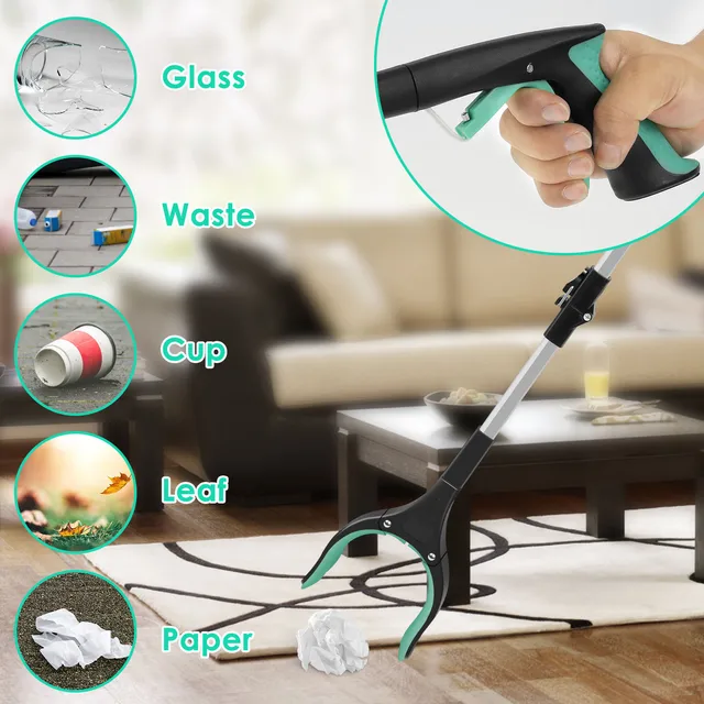 Extensor de pinza plegable, recogedor de basura con Clip giratorio de 360 °, herramientas manuales, recogedores de arena con mordazas antideslizantes - Imagen 4