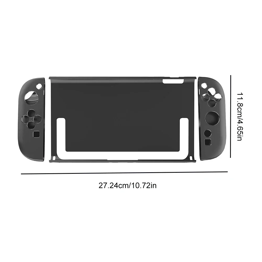 For Nintendo for Switch 2 Detachable PC Transparent Shell Shockproof Protective Case Cover Full Protection Cover