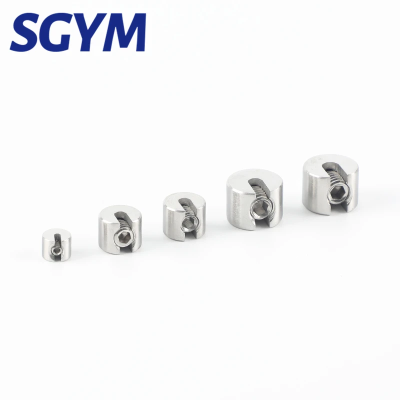SGYM 10pcs 316 스테인레스 스틸 2/3/4/5/6mm 와이어 로프 그립 중지 소형 단일 피벗 와이어 케이블 로프 클램프