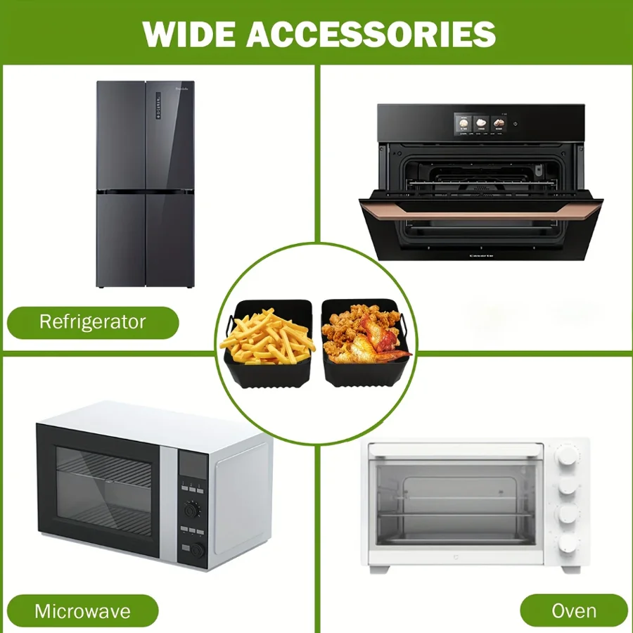 Silicone Non-Stick Heat Resistant Air Fryer Liner - Easy to Clean Cooking Accessory