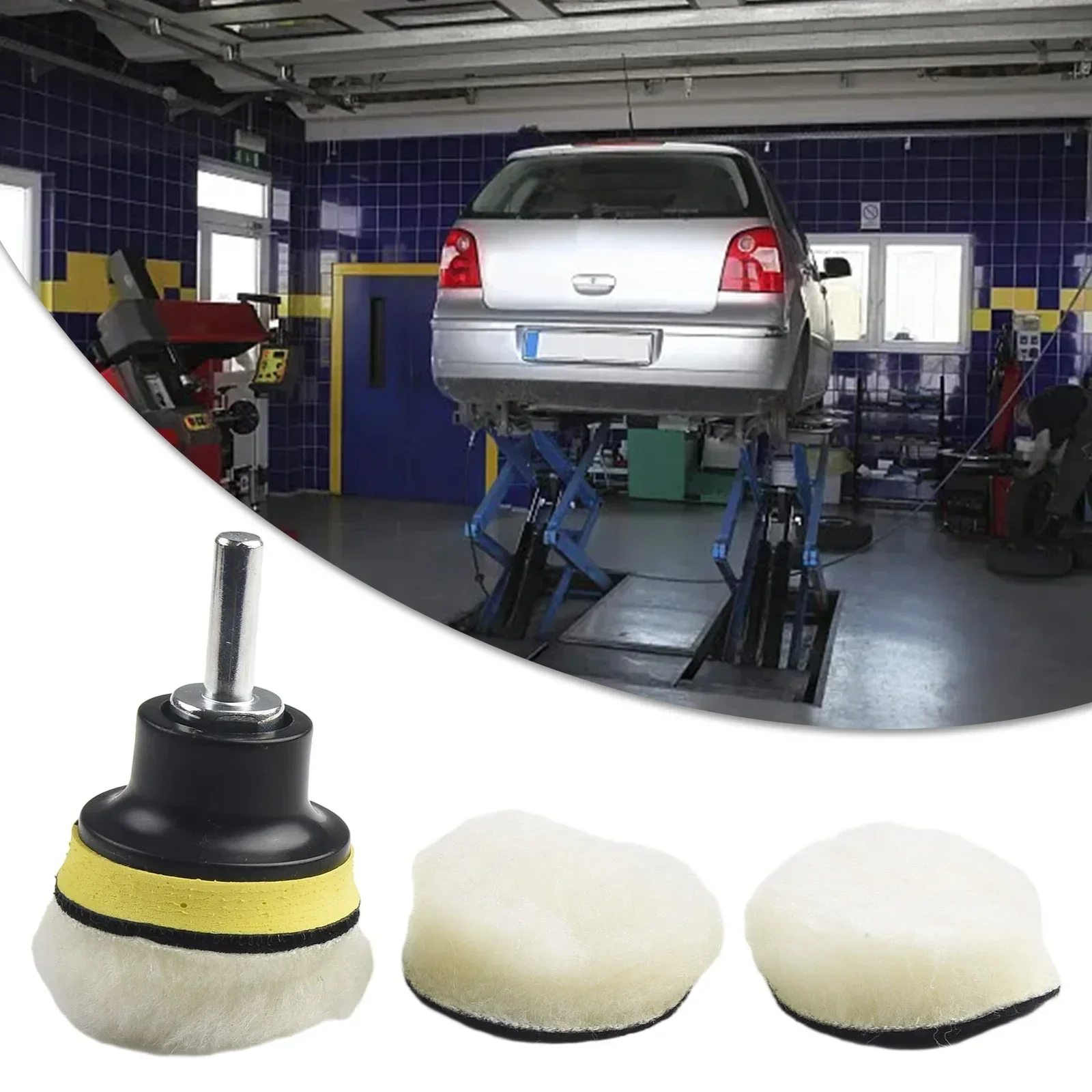 Cordless Car Polisher 5pcs Set Of 2 Inch Polishing Pads For Car Polisher Drill Wool Wheel Mop Kit