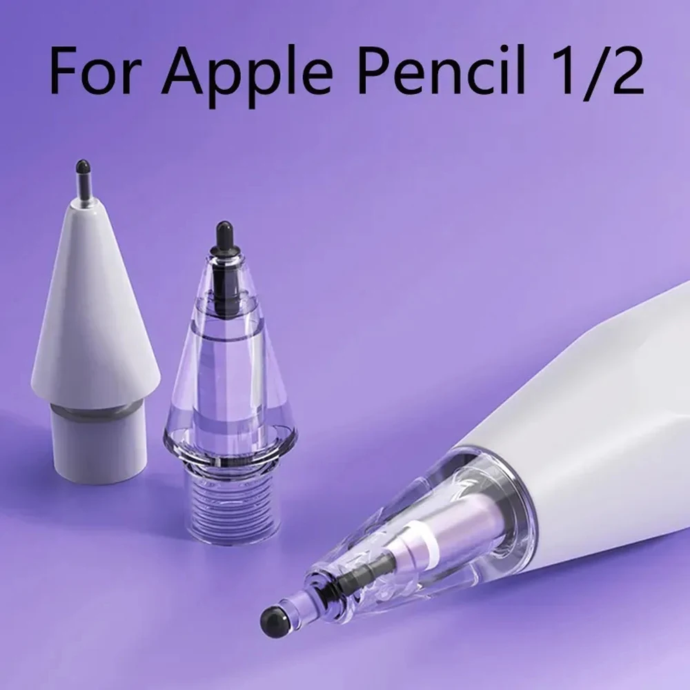 

Pencil Tips 4B 2B HB For Apple Pencil 1/2 Gen Replacement Crystal Diamond Tips Anti-wear Stylus Pen Tips Elastic Nib Durable