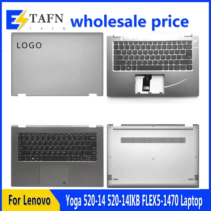 

New For Lenovo Yoga 520-14 520-14IKB FLEX5-1470 Laptop LCD Back Cover Front Bezel Upper Palmrest Bottom Base Case Keyboard Hinge