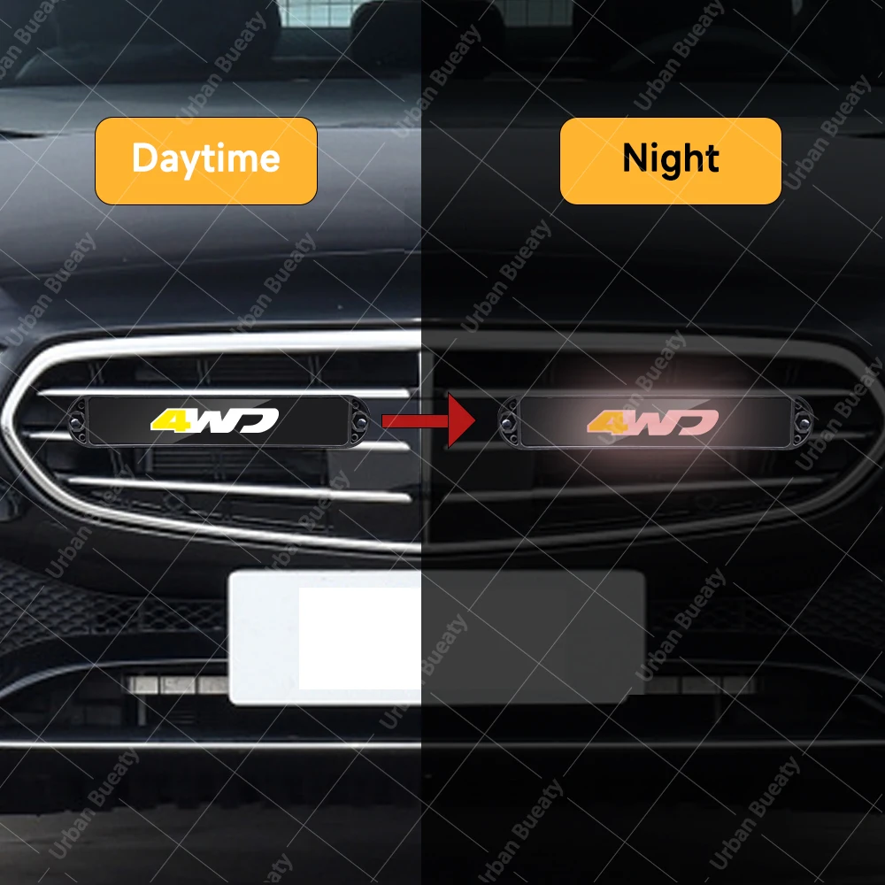 12V Auto Esterna Griglia Anteriore Trim Emblema Luci A Led Luminose Badge Per Dacia Dokker Stepway Dokker Van Duster Jogger City K-Ze