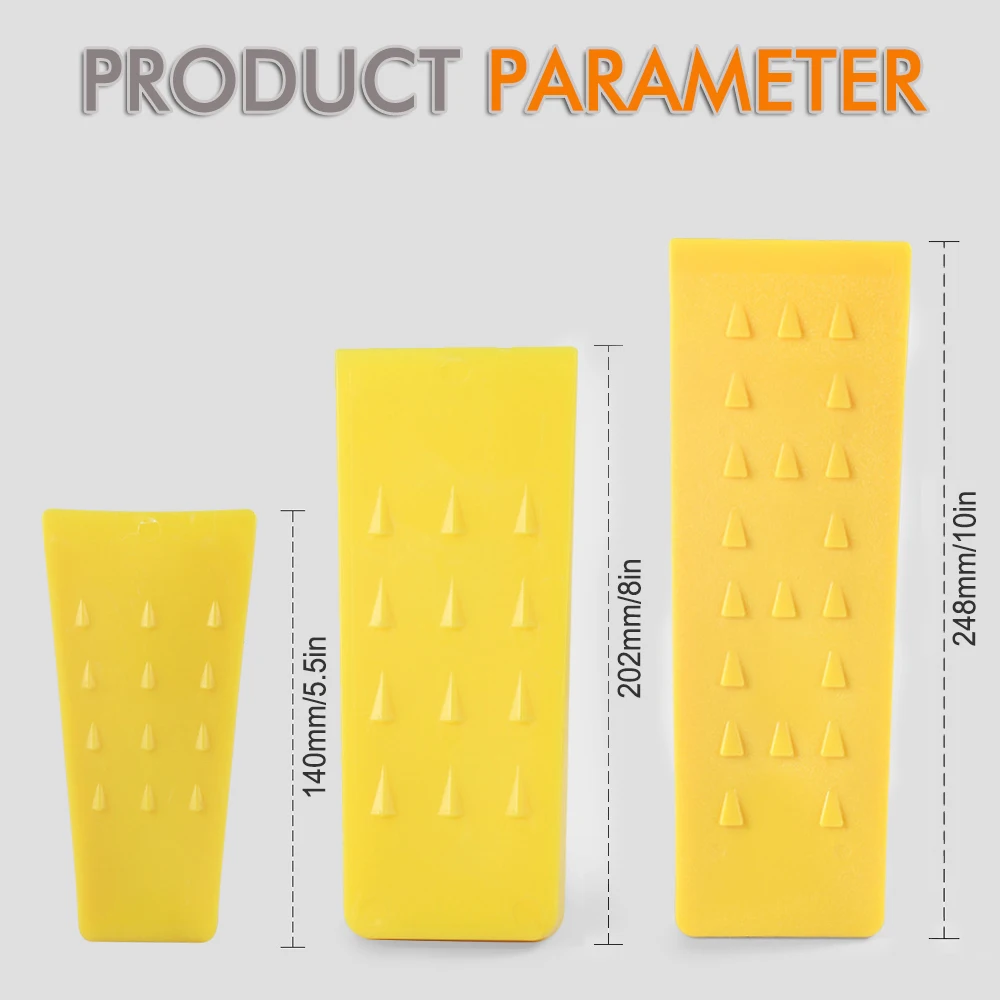 garden hand tools Tree Felling Wedge Plastic Felled Chock Tree Cutting Wedge for Logging Falling Cutting Cleaving Woodcutting Tools