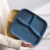 Food Fruit Salad Divided Plate Three-Grid Western Compartment Plate Diet Meal Plate Food Tray Kitchen Dinnerware 4