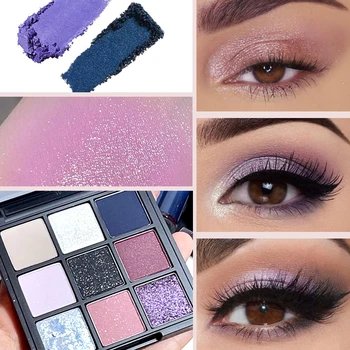 여성용 진주 글리터 아이섀도우 팔레트, 방수 쉬머 안료, 새로운 뷰티 아이 메이크업 팔레트, 화장품, 소녀 선물, 9 가지 색상