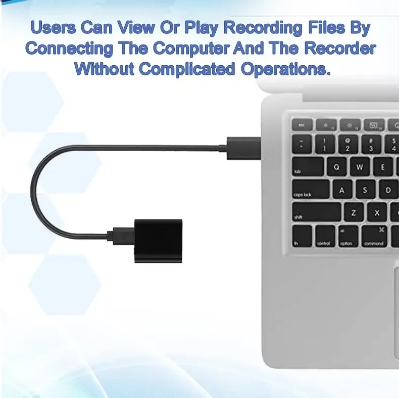 OTG adaptörü ile telefona bağlanan kaydedici