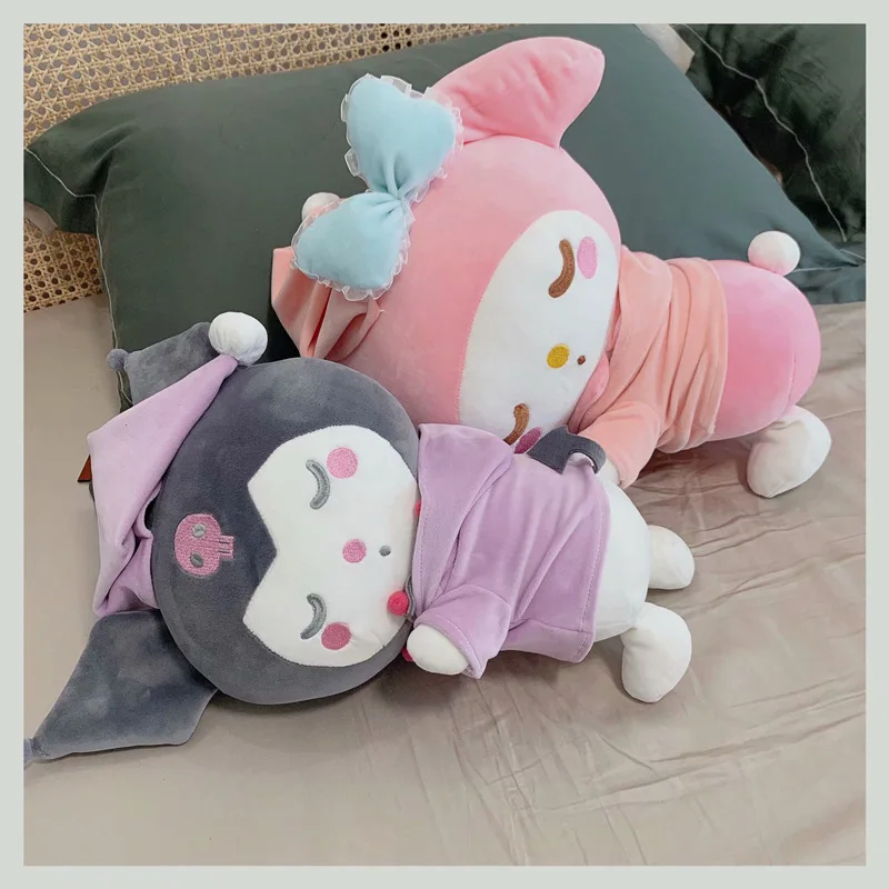 

Sanrio Plushie Cinnamoroll Plush Sleeping Hello Kt My Melody Pompom Purin Kuromi 40cm Soft Stuffed Plush Puppet Doll Kids Toy