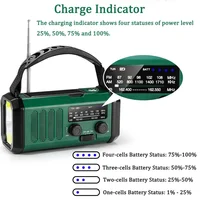 Woopker Radio E30 20000mAh FM Emergency Radio Solar Hand Crank Generator AM/FM/NOAA LED Portable Radio SOS Alarm Power Bank