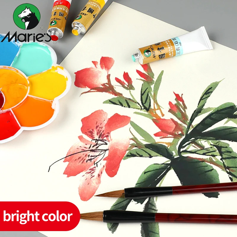 Marie's 32ML/Tube Chinese Painting Pigment Watercolor Large Capacity Paint Painting Drawing For Artist Students Art Supplies 1Pc