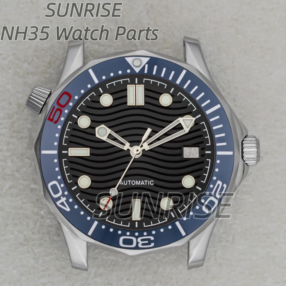41mm Waterproof Watch Case with Stainless Steel Band & Transparent Back