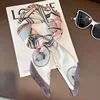 Luxury Design Carriage Print Silk Square Scarf for Women Fashion Skinny Neck Tie Soft Satin Hijab Female Neckerchief Hair Scarf 1