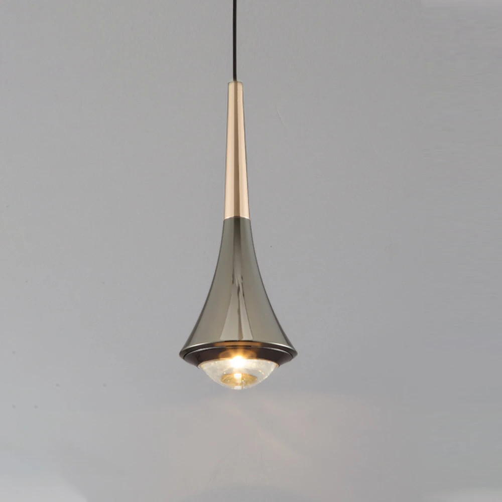 thumbnail image 1 of Lámpara colgante LED de espejo regulable de aluminio y acrílico para el hogar, cocina, isla, comedor, sala de estar, bar, cafetería, lámpara colgante, 1 of 5