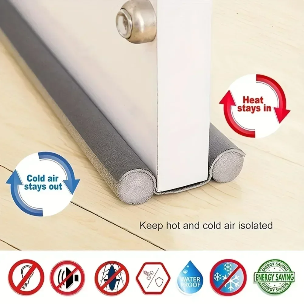 Door seal strip Sealing strip Door draft stopper Door weatherstripping Rubber door weatherstripping Windproof Seal Strip for Door Bottom Guard