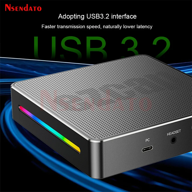 Ezcap404 4K 60Hz HDMI Video Capture Card for Camera Live Streaming 1080p240 HDMI USB 3.2 DP1.4 Game Video Recorder For PS5 xBox