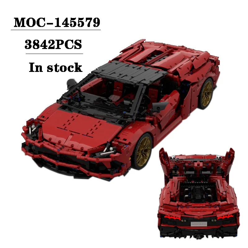 

Building Block MOC-145579 Racing Car Splicing Toy Model with High Difficulty 3842PCS Children's Birthday and Christmas Gifts
