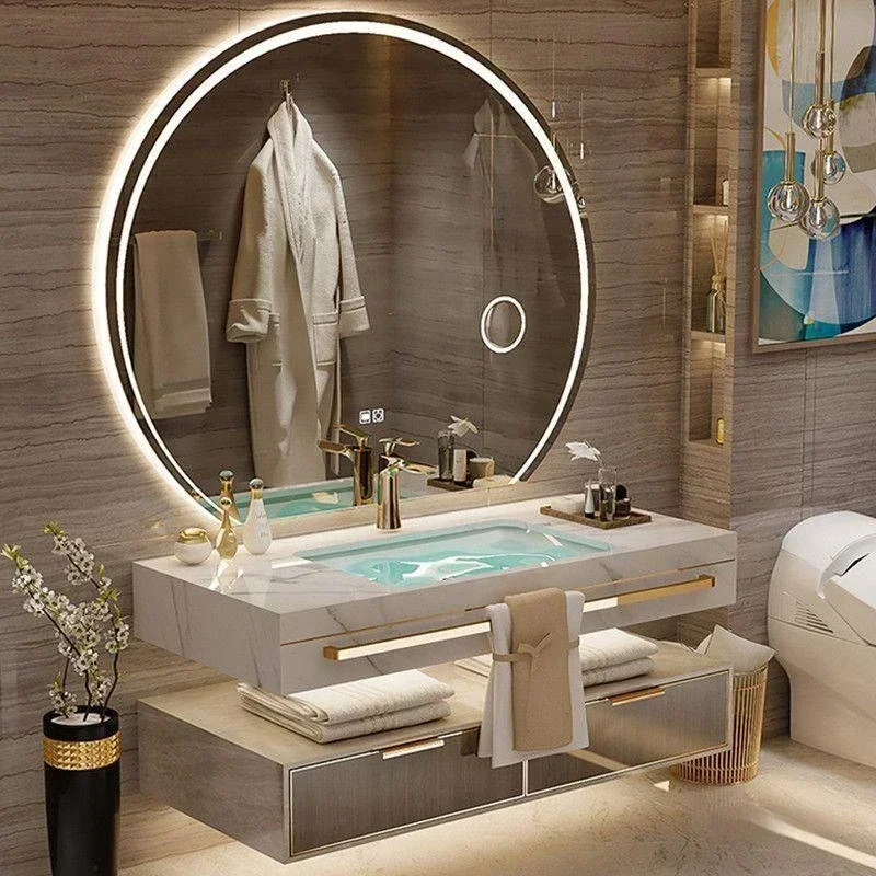 Modern Slate With Smart Mirror Ceramic Double Washbasin Bathroom Vanity Cabinets Under Sink Bathroom Furniture New